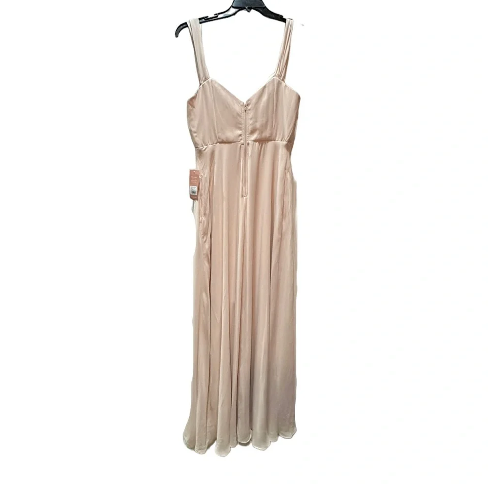 Birdy Grey SPENCE CONVERTIBLE DRESS CHIFFON PALE BLUSH Small Slit NEW NWT - Picture 3 of 6